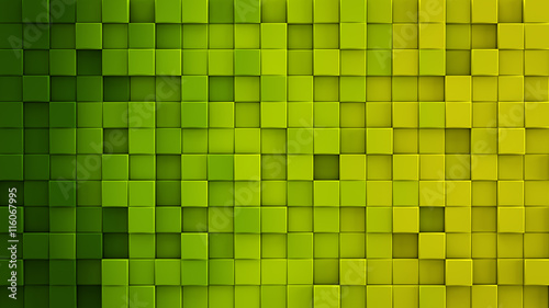Yellow green gradient cubes...