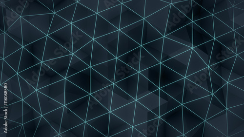 Glow triangle polygons background