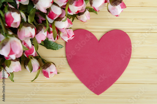 Holiday concept with flowers and copyspace