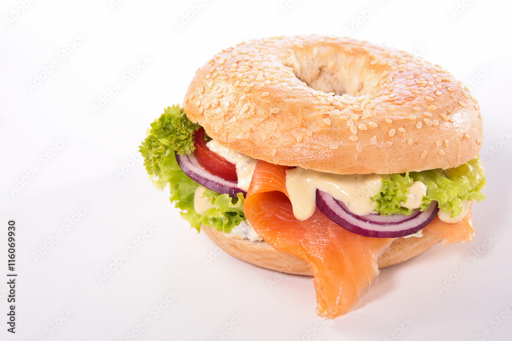 sandwich with salmon