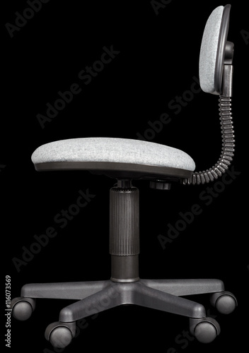 Canvas Print Office chair isolated on black background