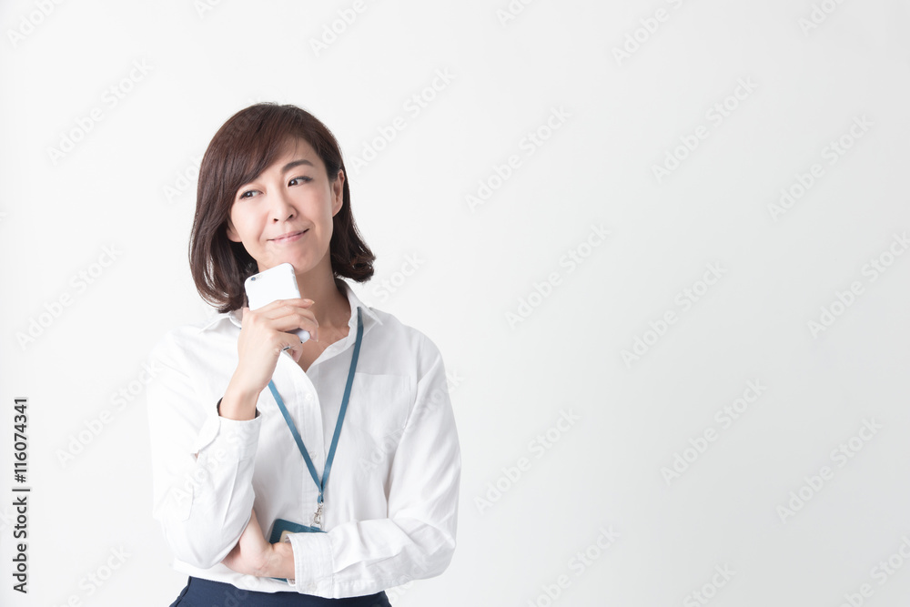 OLポートレート・ミドル女性(白バック) OLポートレート・ミドル女性(白バック)