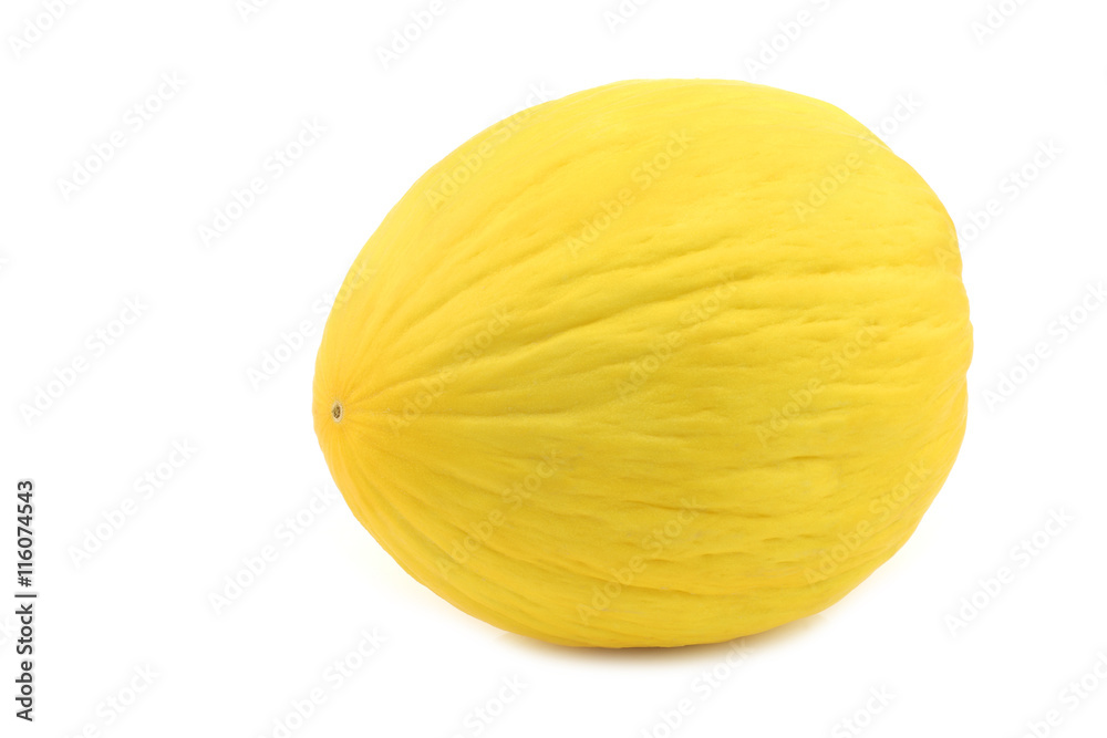 fresh yellow honey melon on a white background fresh yellow honey melon on a white background