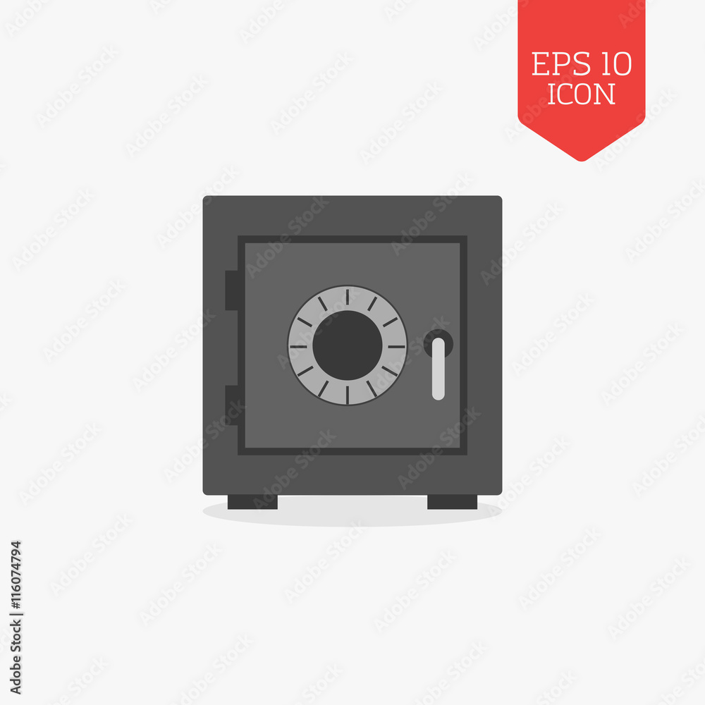 Security safe icon. Flat design gray color symbol. Modern UI web Security safe icon. Flat design gray color symbol. Modern UI web