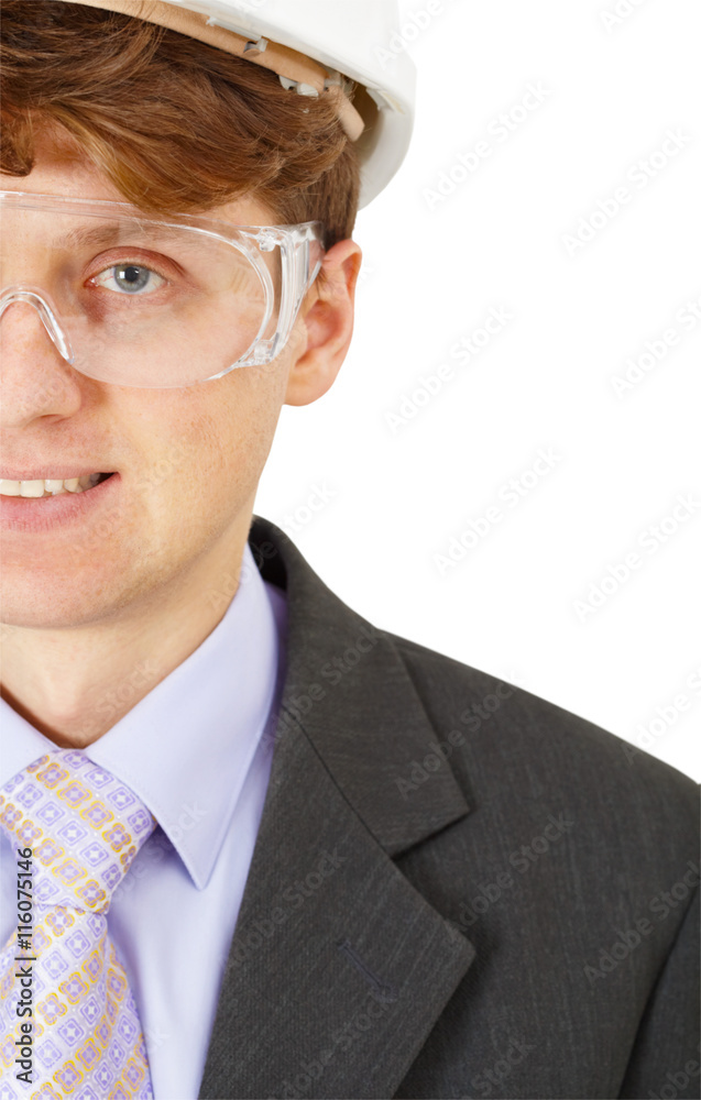 Smiley safety engineer close-up Smiley safety engineer close-up