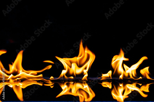 Flame burning hot