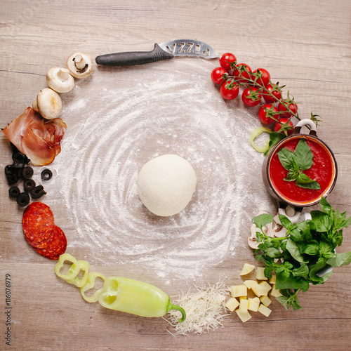 Ingredients for pizza