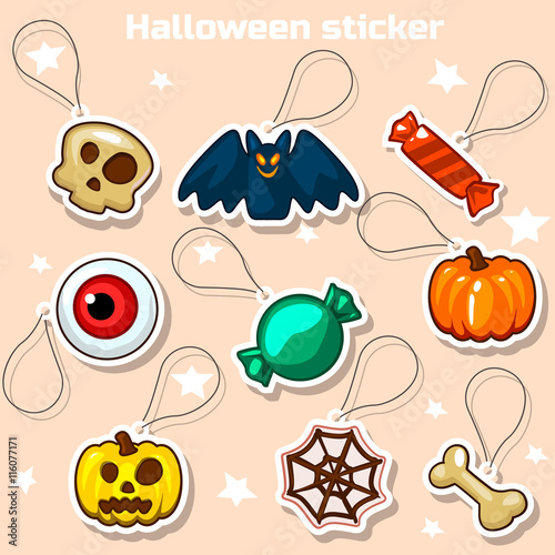 Halloween sticker icons