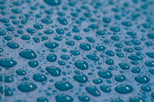 Drops on a blue background.