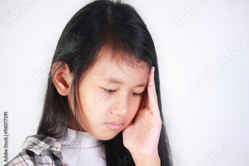 Asian Girl with Headache