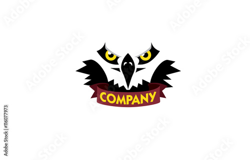Eagle biker flat logo yelow