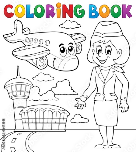 Coloring book aviation theme 2