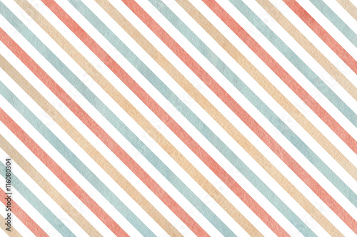 Watercolor pink, beige and blue striped background.