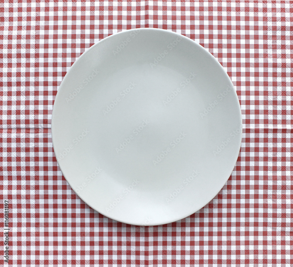 the plate on checkered tablecloth the plate on checkered tablecloth