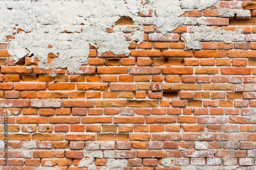 Background of old brick wall pattern texture.