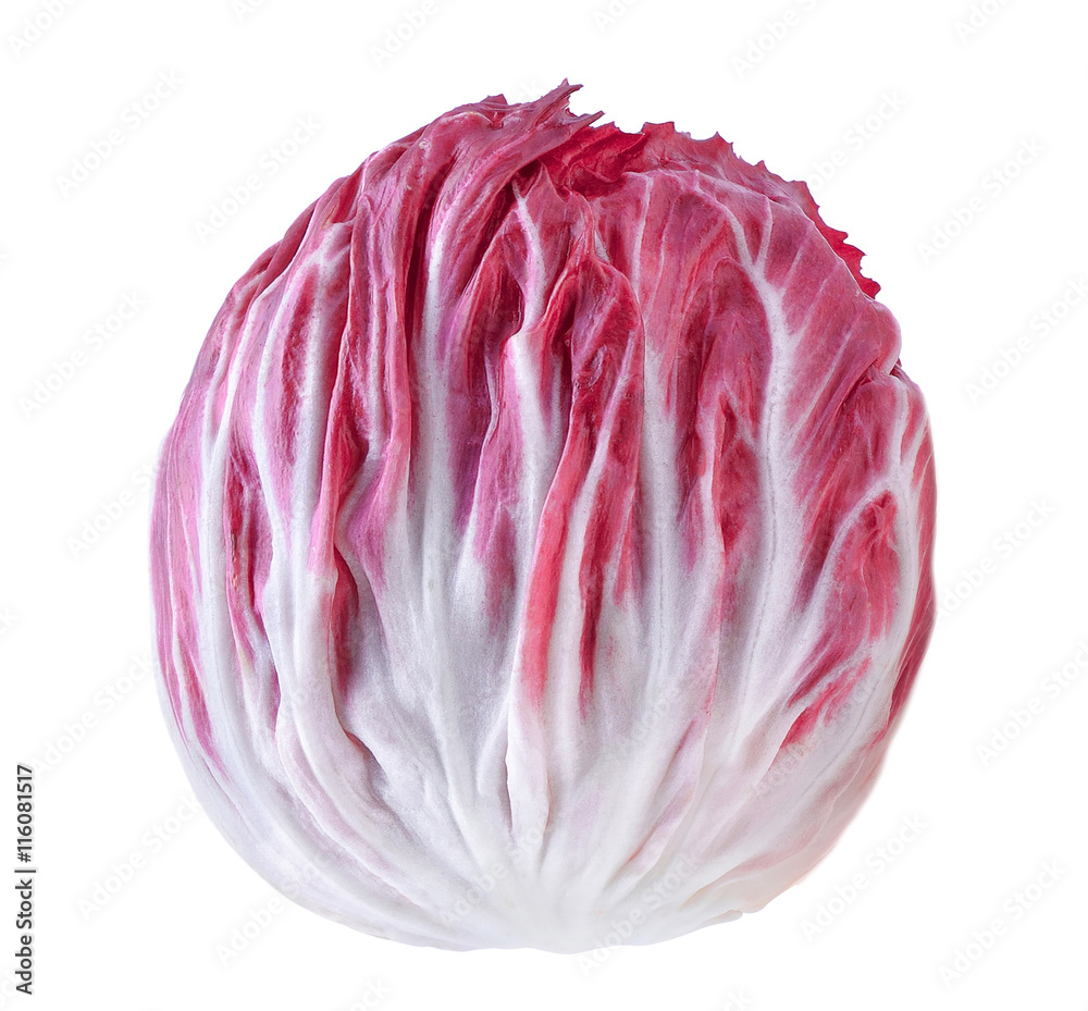 Radicchio, red salad isolated on white background Radicchio, red salad isolated on white background