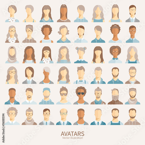 Set of avatar icons.
