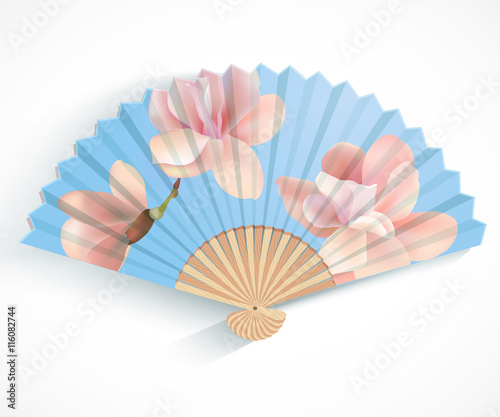 Decorative folding fan.