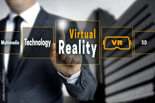 virtual reality touchscreen konzept hintergrund