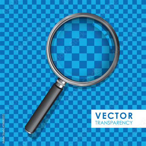magnifying glass blue