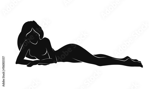 Pretty woman silhouette