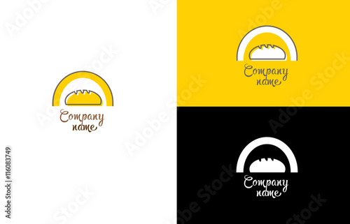 Bakery loaf oven flat logo