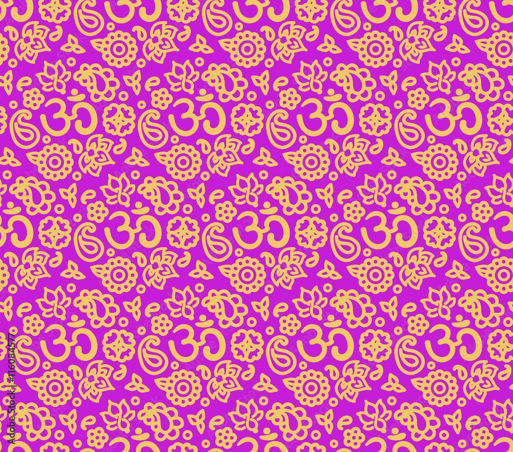 OM seamless pattern OM seamless pattern