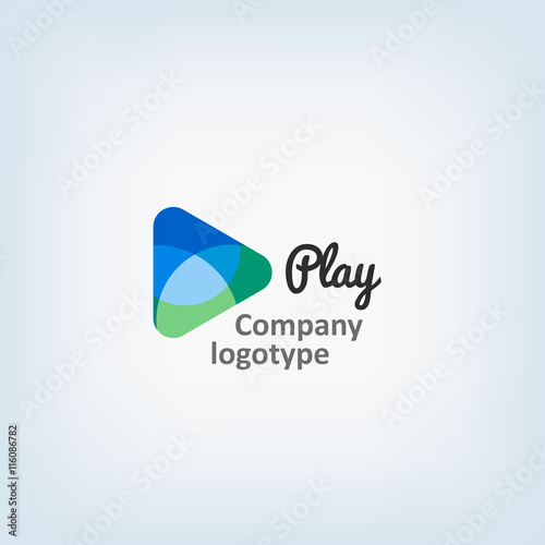 Play. Playmedia Symbol. Logo Icon Design Template Elements. Concept For Your Logo. Vector Illustration photo
