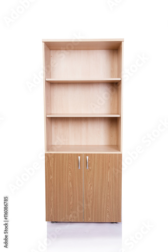 Office cabinet shelf isolated on white background