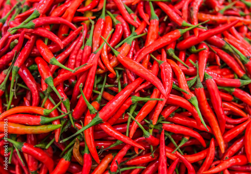 Red Chillies Background Selective focus