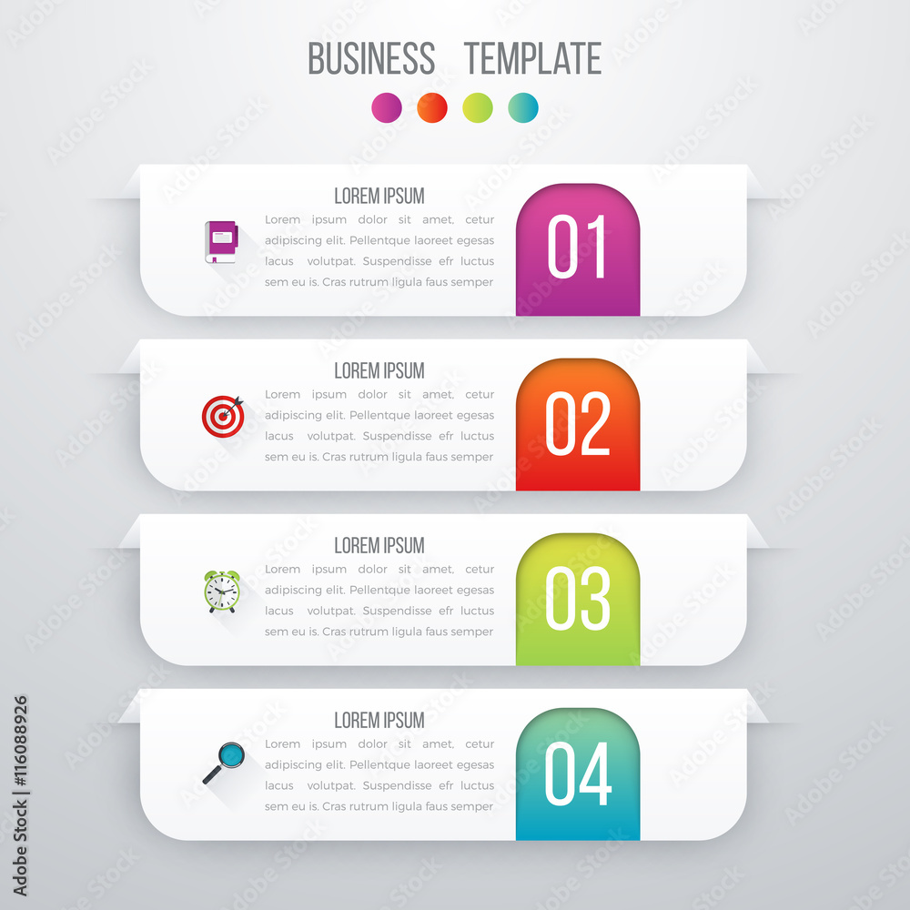 Vector illustration infographics four options Vector illustration infographics four options