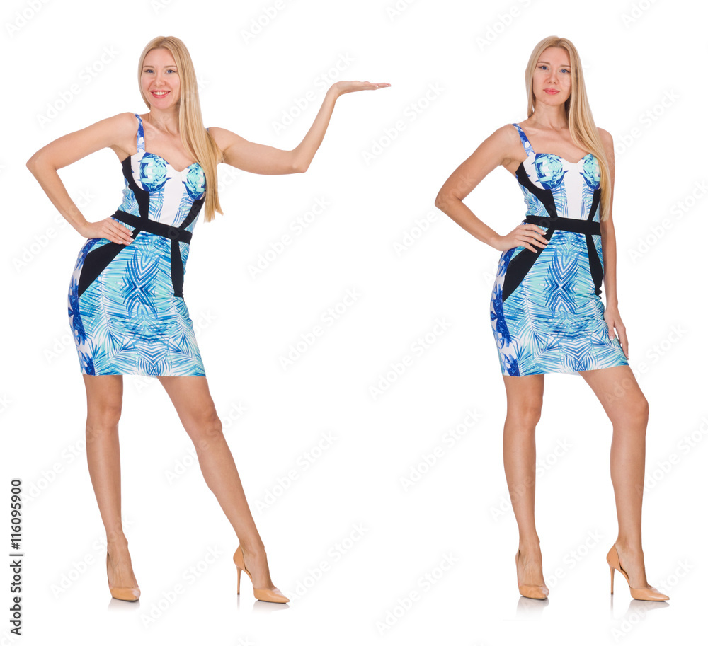 Composite photo of woman in various poses Composite photo of woman in various poses