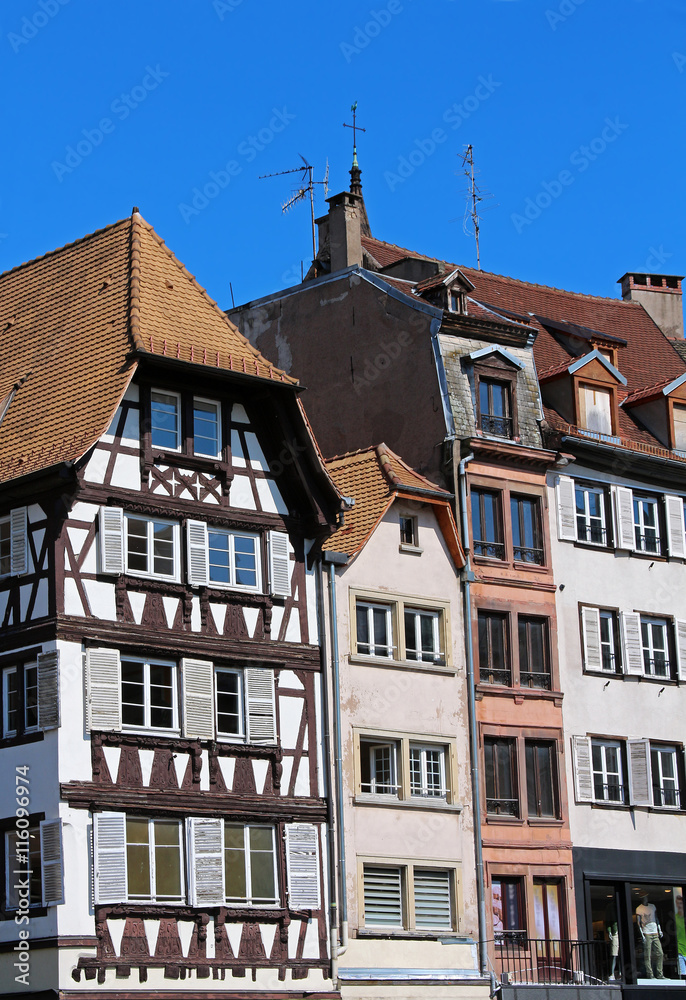 Fototapeta premium typical alsacian buildings in Strasbourg - France