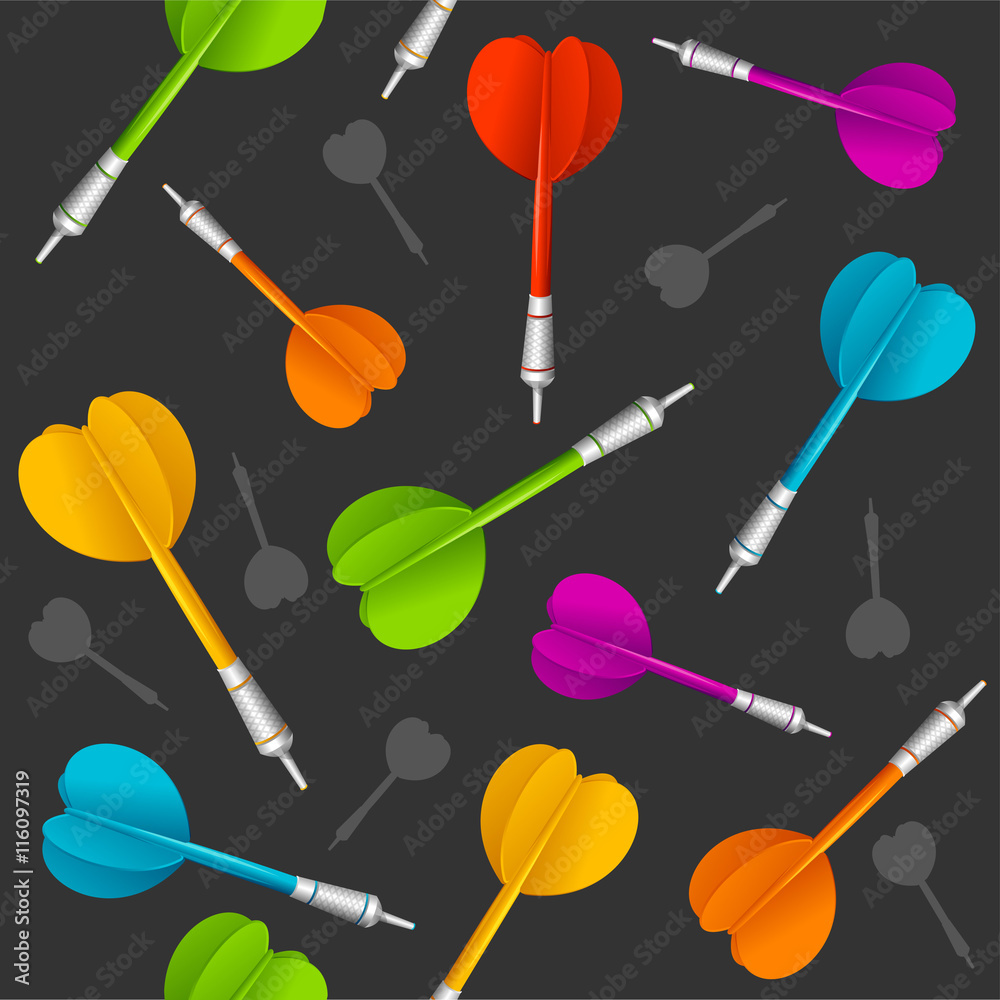 Darts Background Pattern. Vector Darts Background Pattern. Vector