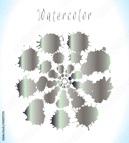Vector metallic paint blob background.