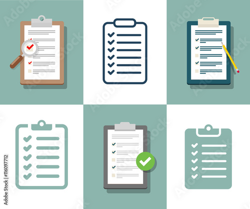 Survey Illustration. Checklist Illustration