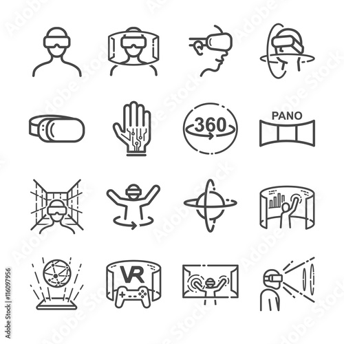 Virtual Reality gaming Icons