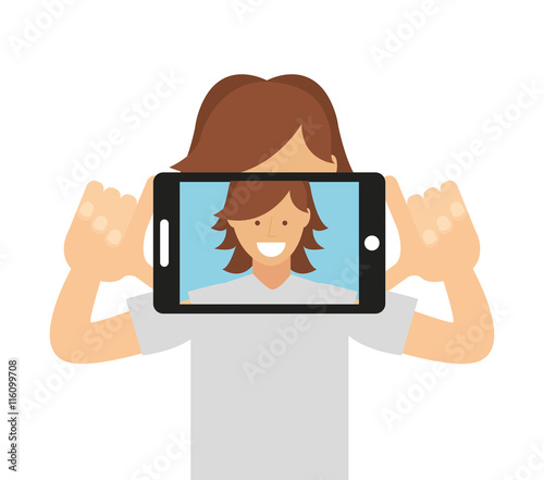 selfie photographic smartphone icon