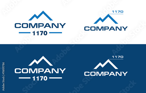 Mountain height logo flat