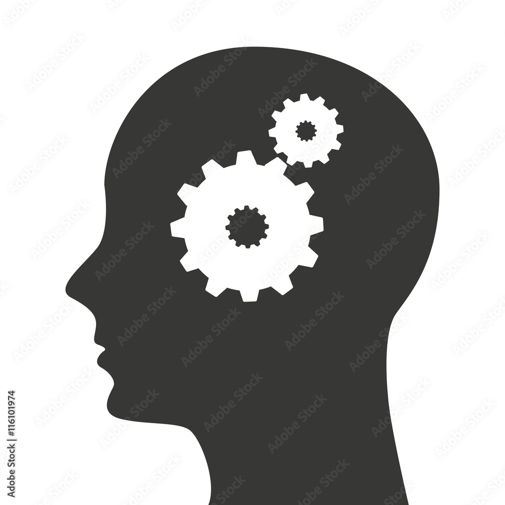 head profile mind icon head profile mind icon