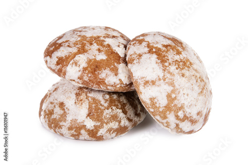 Honey-cakes isolated on white