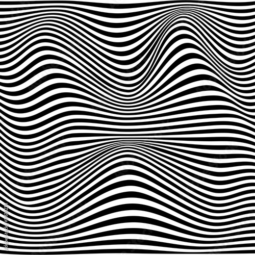 A black and white optical illusion. Vector Illustration © Artem_Graf