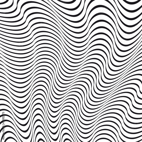 A black and white optical illusion. Vector Illustration
