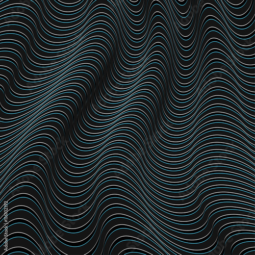 A black and blue optical illusion. Vector Illustration