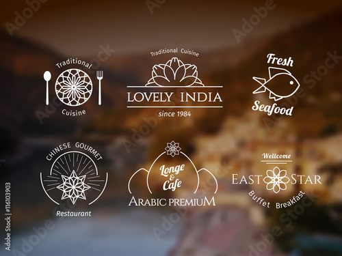 Vector asian logo templates