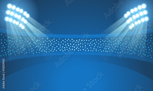 Light stadium mast vector illustration. Stadium template