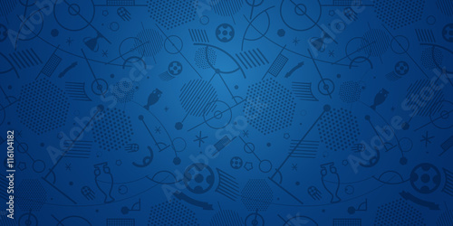 Different football silhouettes background