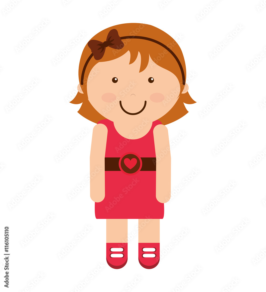 little girl smile icon