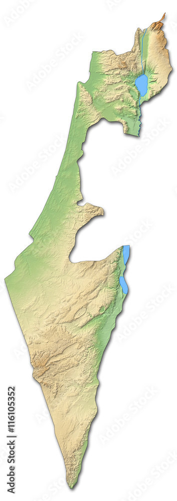 Relief map of Israel - 3D-Rendering Stock Illustration | Adobe Stock