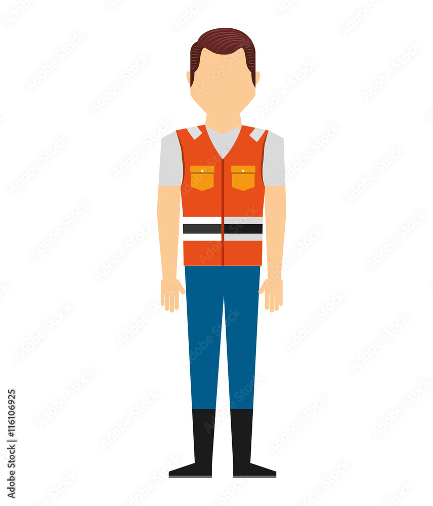 worker man uniform security icon